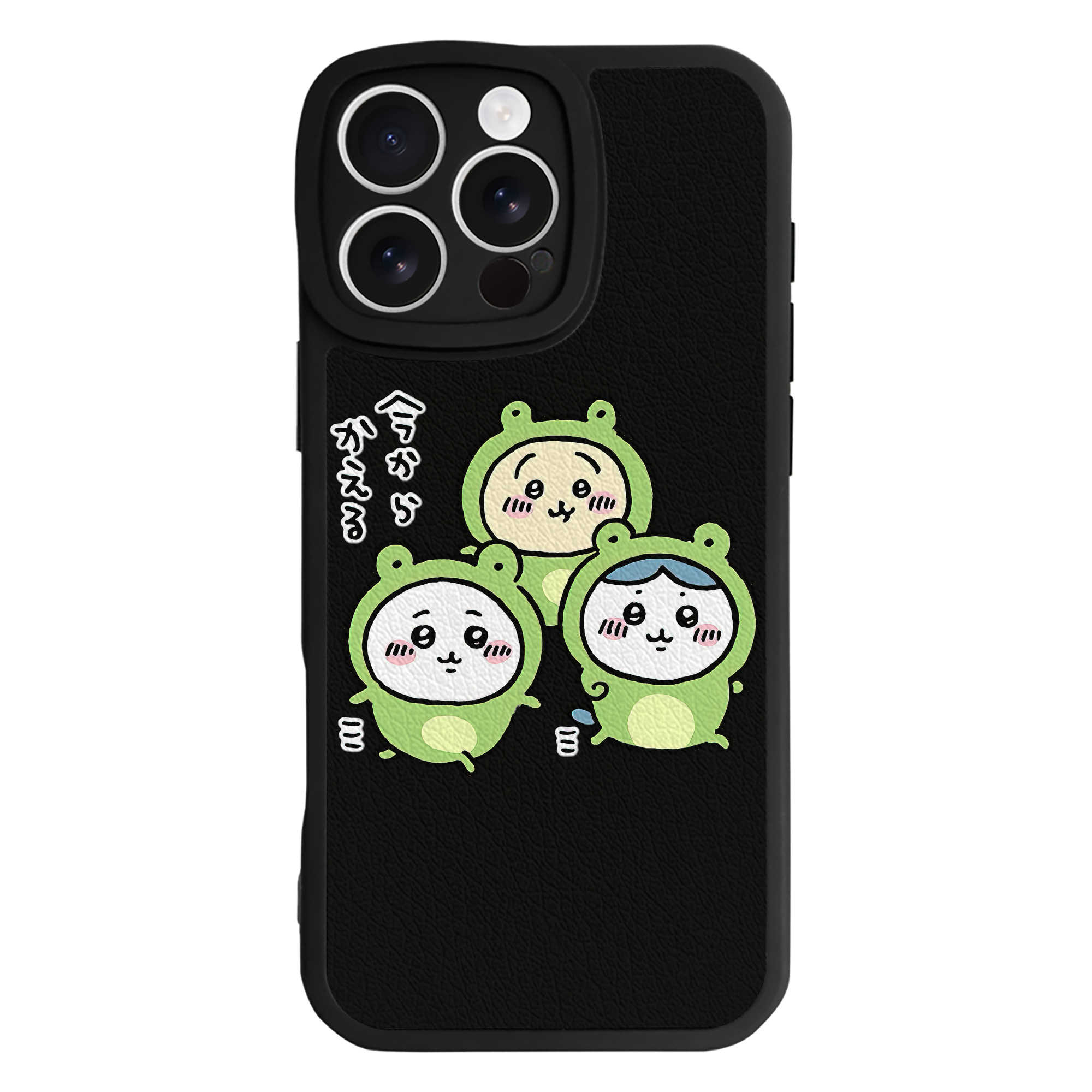 （画像用） ちいかわ ハチワレ Chii-kawa hachiware 【iPhone 16シリーズ対応】シリコンスマホケース（レザー調） 材質：シリコン